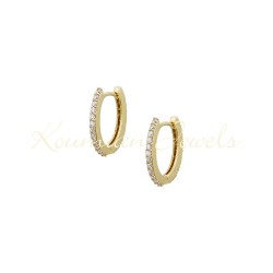 14ct gold earrings with zirconia KP8