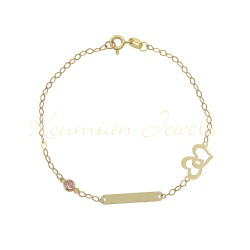 14 carat gold ID for girl T106